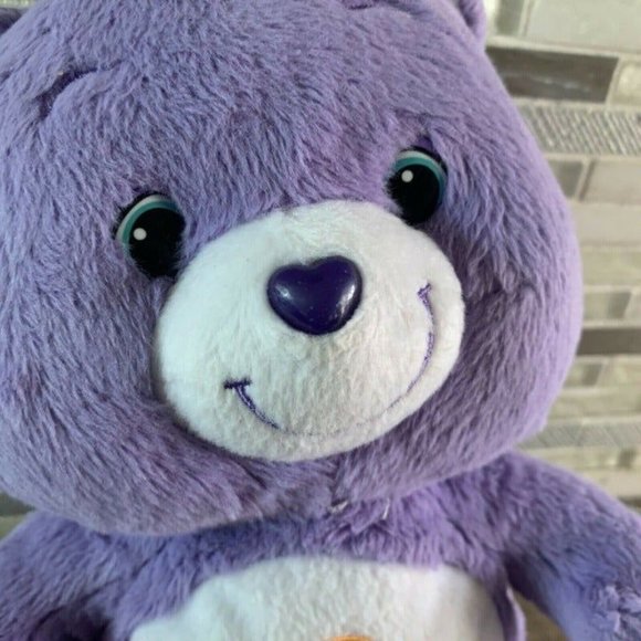 Care Bears Harmony Bear Purple Plush 13" Flower Embroidered Stuffed animal toy - Picture 3 of 7